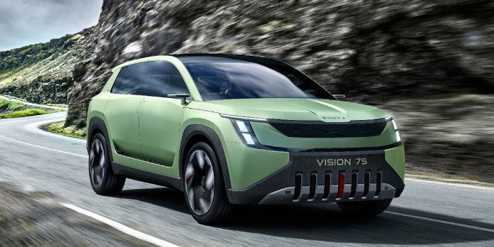 First Look at the New Skoda Vision 7S Electric Seven-seat SUV