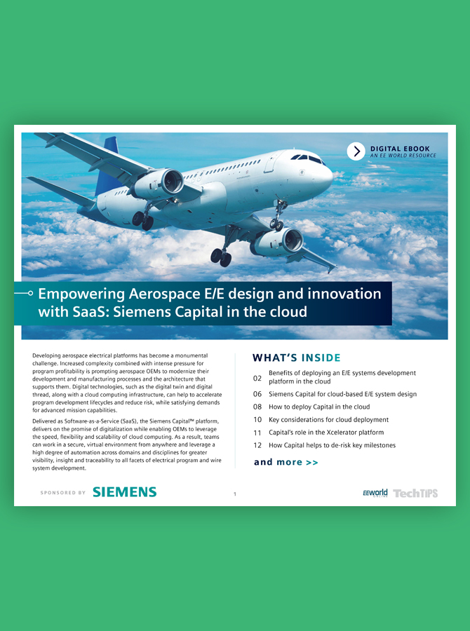 Empowering Aerospace E/E Design and Innovation with SaaS: Siemens Capital in the Cloud