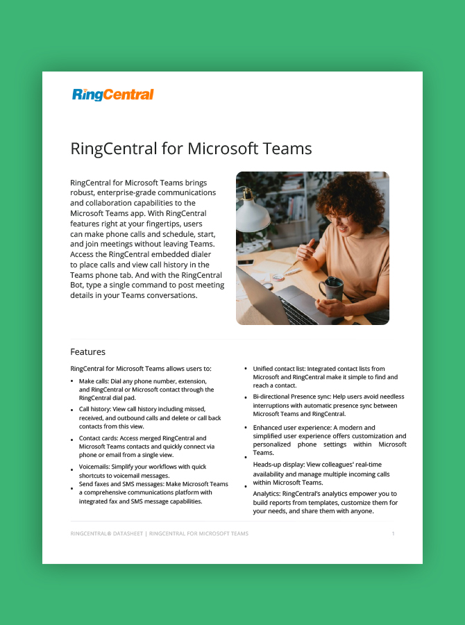 RingCentral لفرق مايكروسوفت