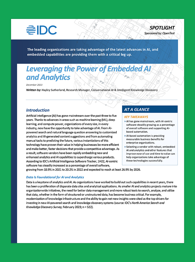 Leveraging the Power of Embedded AI and Analytics