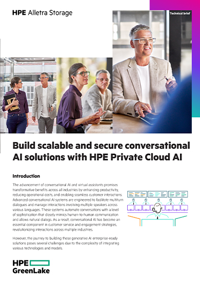 قم ببناء حلول ذكاء اصطناعي تفاعلية قابلة للتطوير وآمنة باستخدام HPE Private Cloud AI