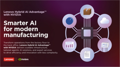 Ventaja de la IA híbrida de Lenovo con NVIDIA: IA más inteligente para la fabricación moderna