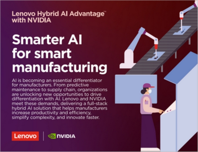 Lenovo Hybrid AI Advantage™ con NVIDIA: IA más inteligente para una fabricación inteligente